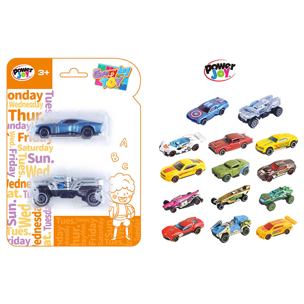 Power Joy - Everyday Toy Alloy Car - 2pcs - Style May Vary
