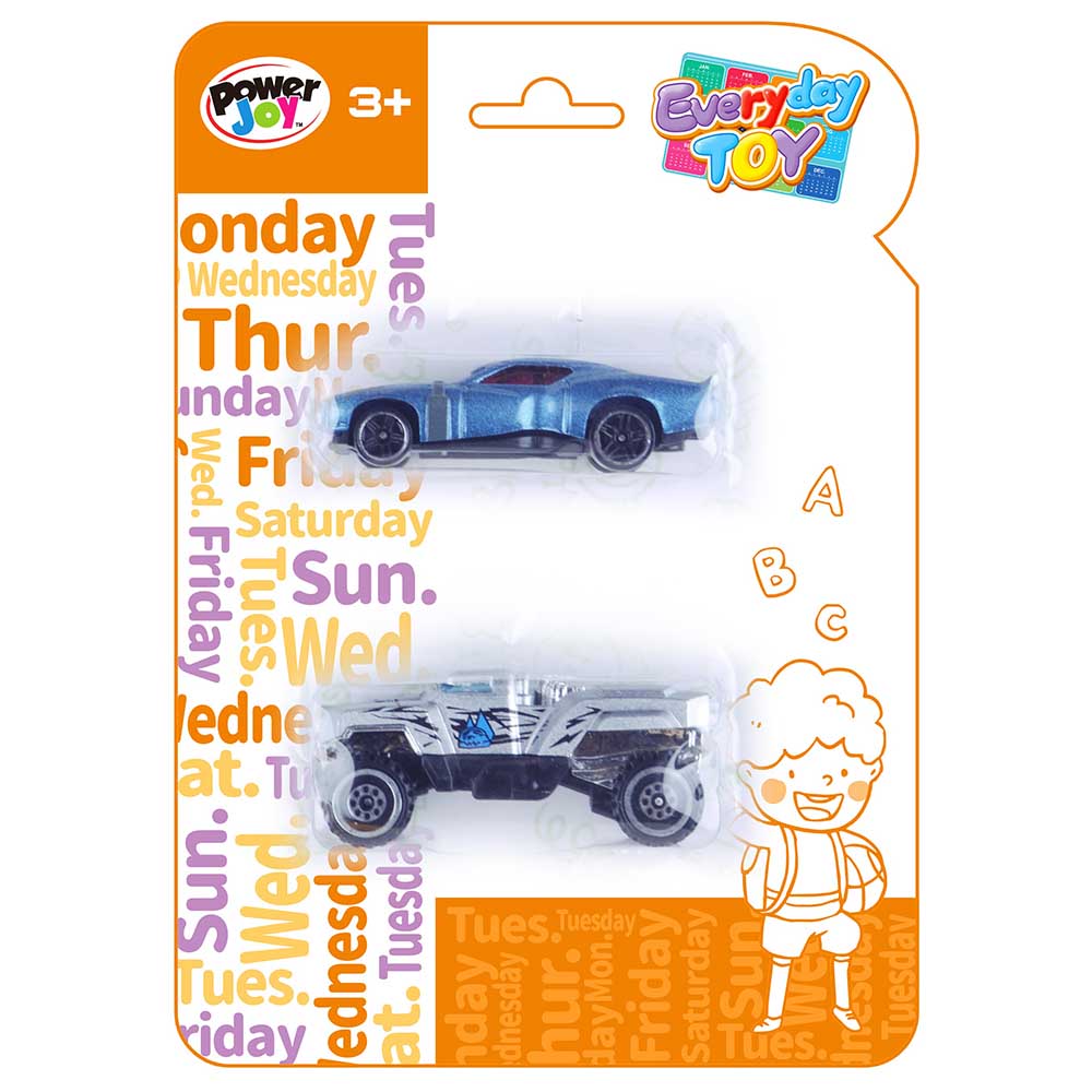 Power Joy - Everyday Toy Alloy Car - 2pcs - Style May Vary