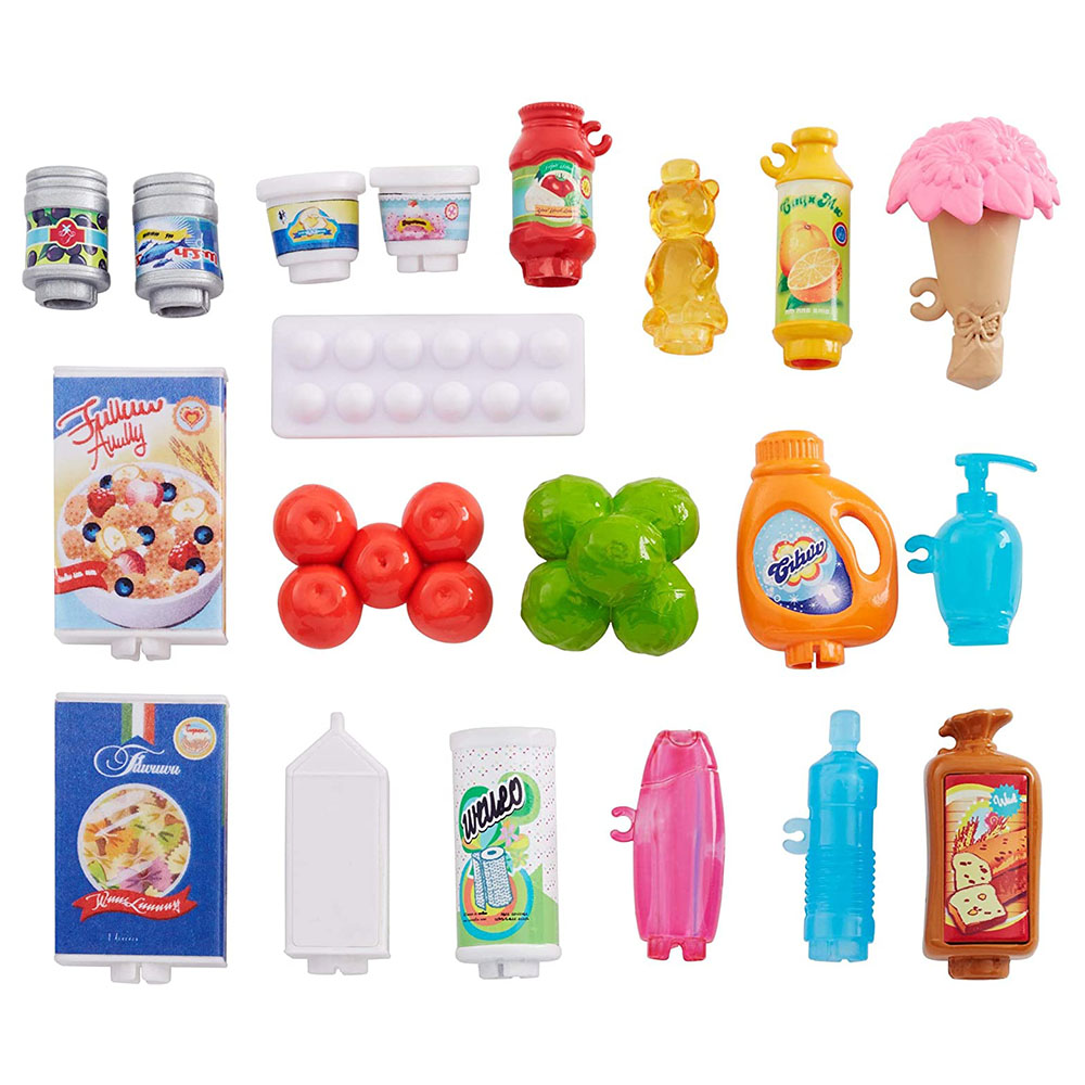 Barbie - Doll And Supermarket Playset - 20pcs