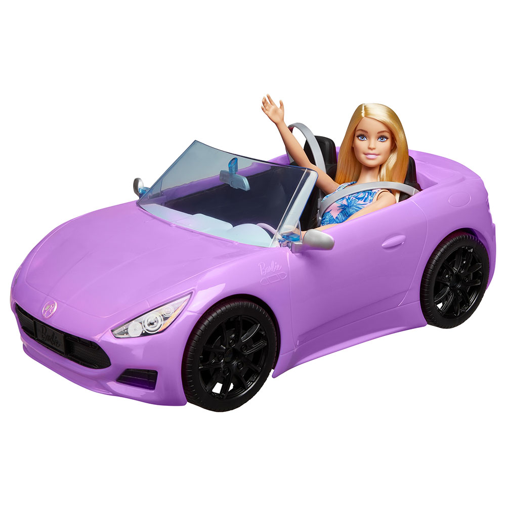 Barbie - Glam Convertible Vehicle With Doll