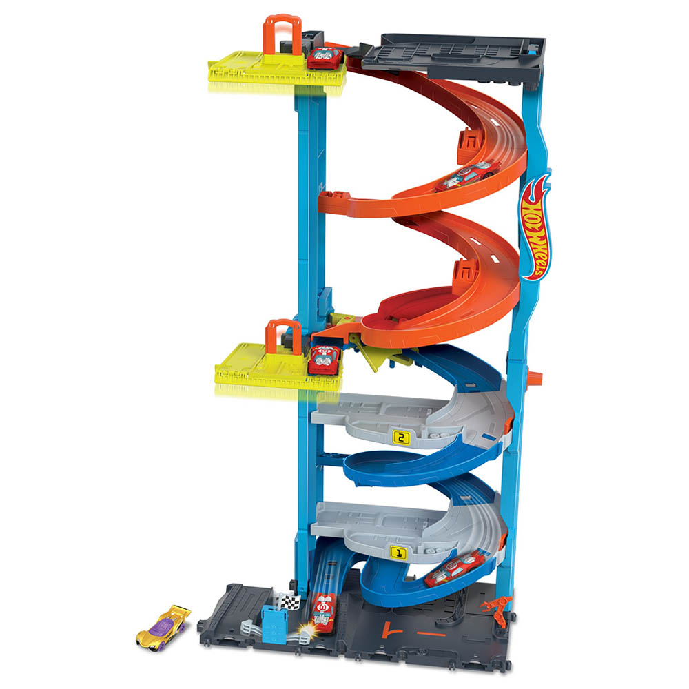 Hot Wheels - 2-In-1 City Track Set With Hot Wheels Car Race Tower