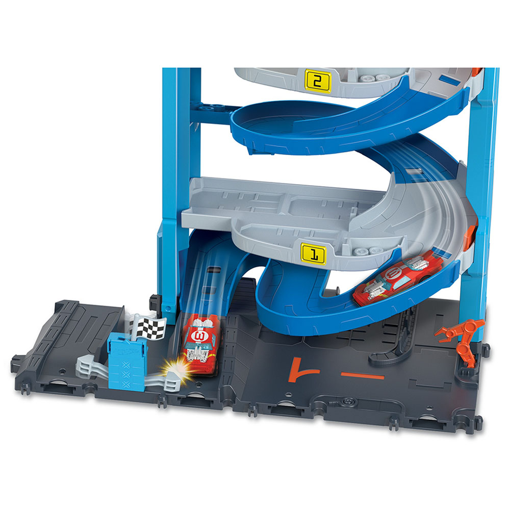Hot Wheels - 2-In-1 City Track Set With Hot Wheels Car Race Tower