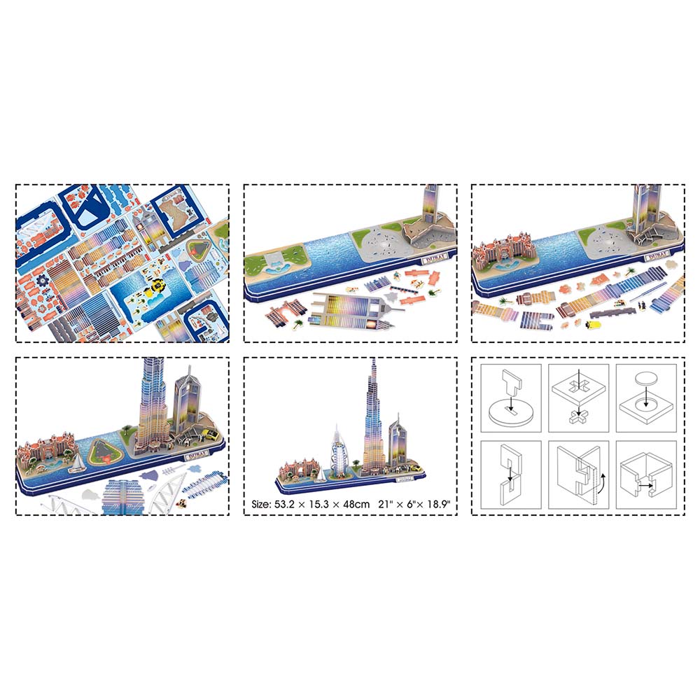 CubicFun - 3D Puzzle LED City Line 182pc