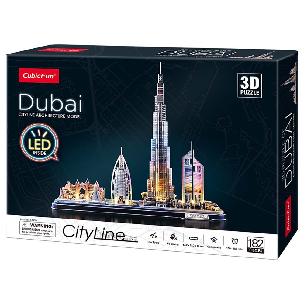 CubicFun - 3D Puzzle LED City Line 182pc
