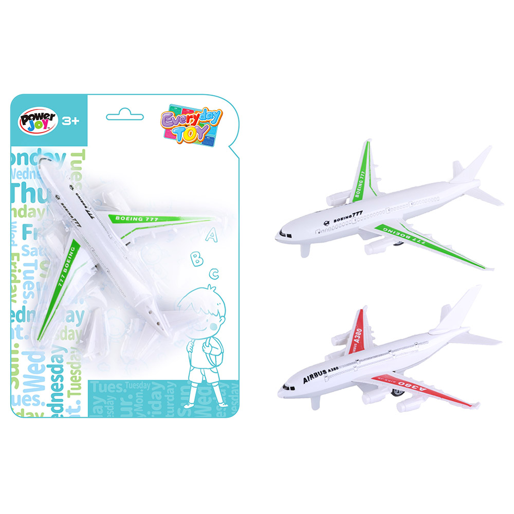Power Joy - Everyday Pullback Toy Airplane - Assorted 1pc