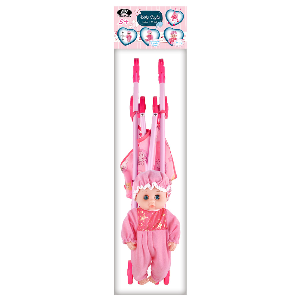 Power Joy - Cayla Trolley With Doll - 12-inch - Pink