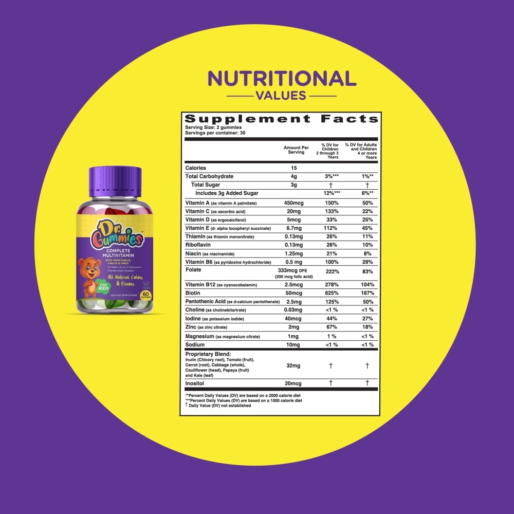 Dr. Gummies - Kids Complete Multivitamin Gummies 60's