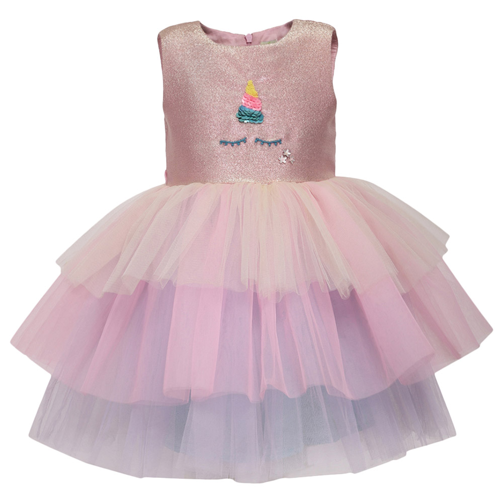 A Little Fable Unicorn Sleeveless Party Dress