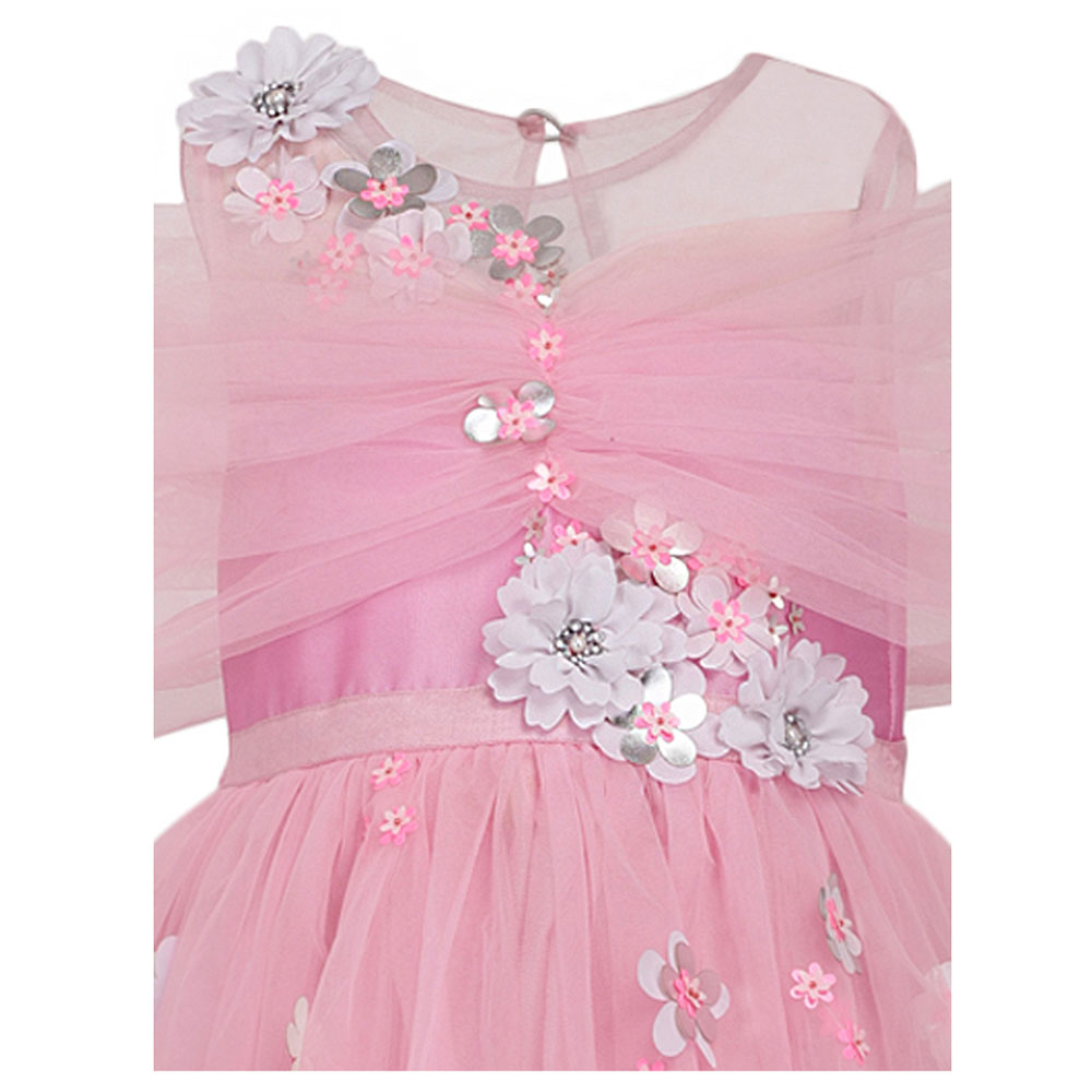 A Little Fable Pink Snow Light Gown - Pink