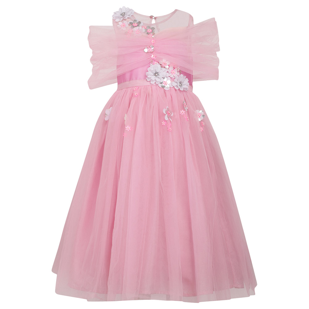 A Little Fable Pink Snow Light Gown - Pink