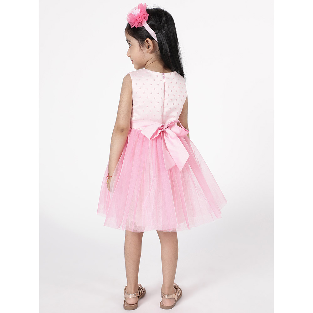 A Little Fable Shimmer Unicorn Dress - Pink