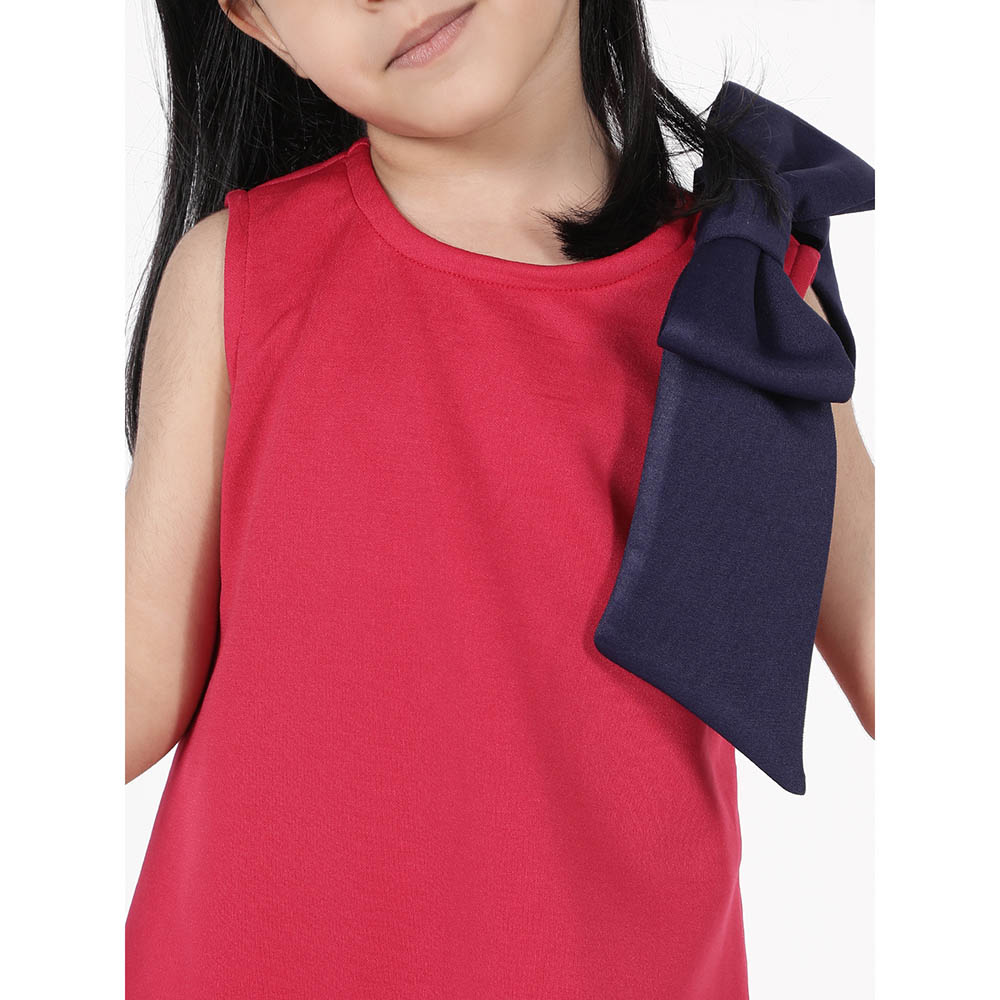 A Little Fable Bow Petals Dress - Pink