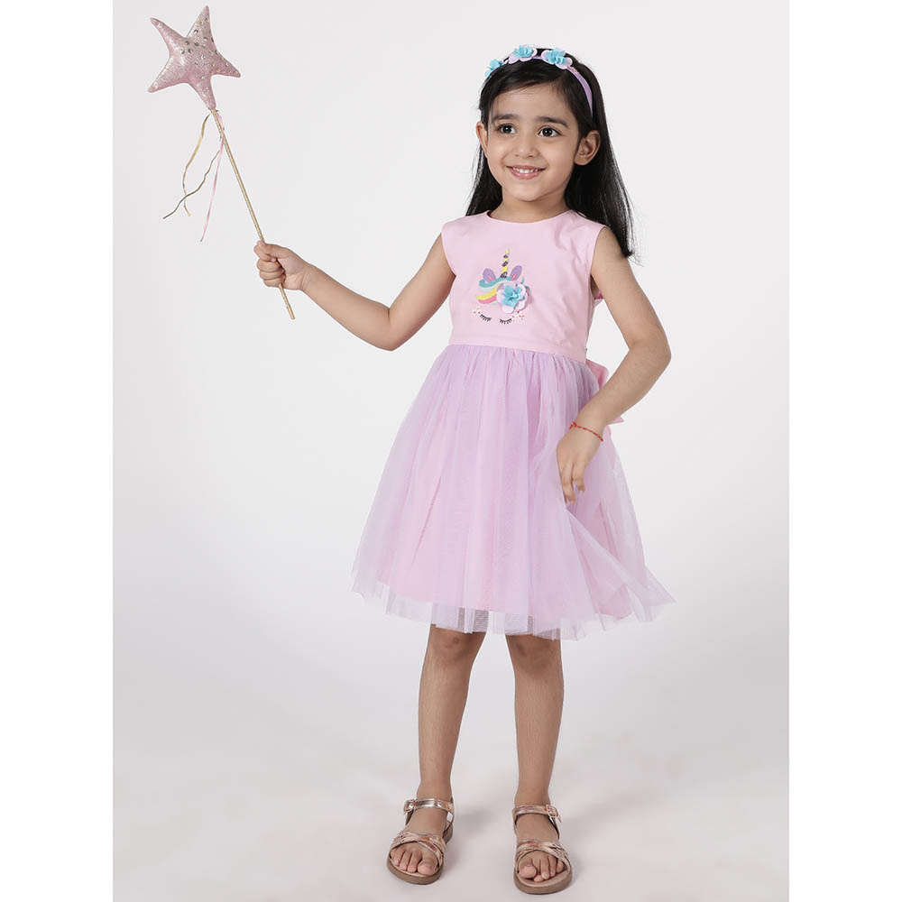 A Little Fable Dazzle Unicorn Dress - Lavender