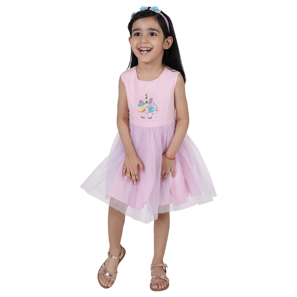 A Little Fable Dazzle Unicorn Dress - Lavender