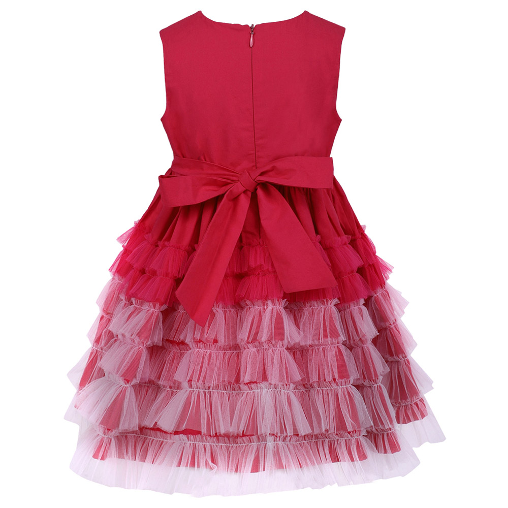 A Little Fable Shaded Fleur Sleeveless Dress - Pink