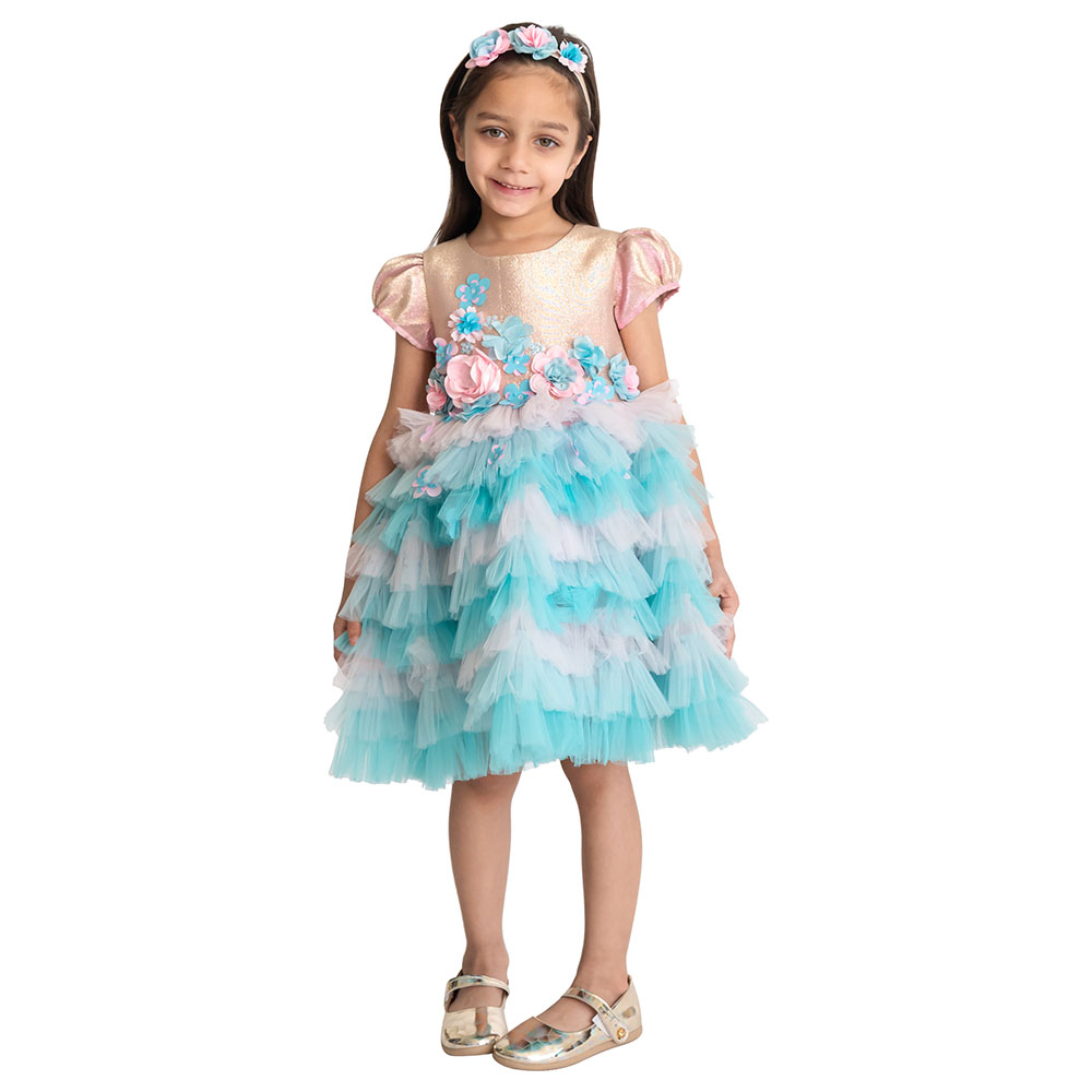 A Little Fable Girl's Aster Party Dress
