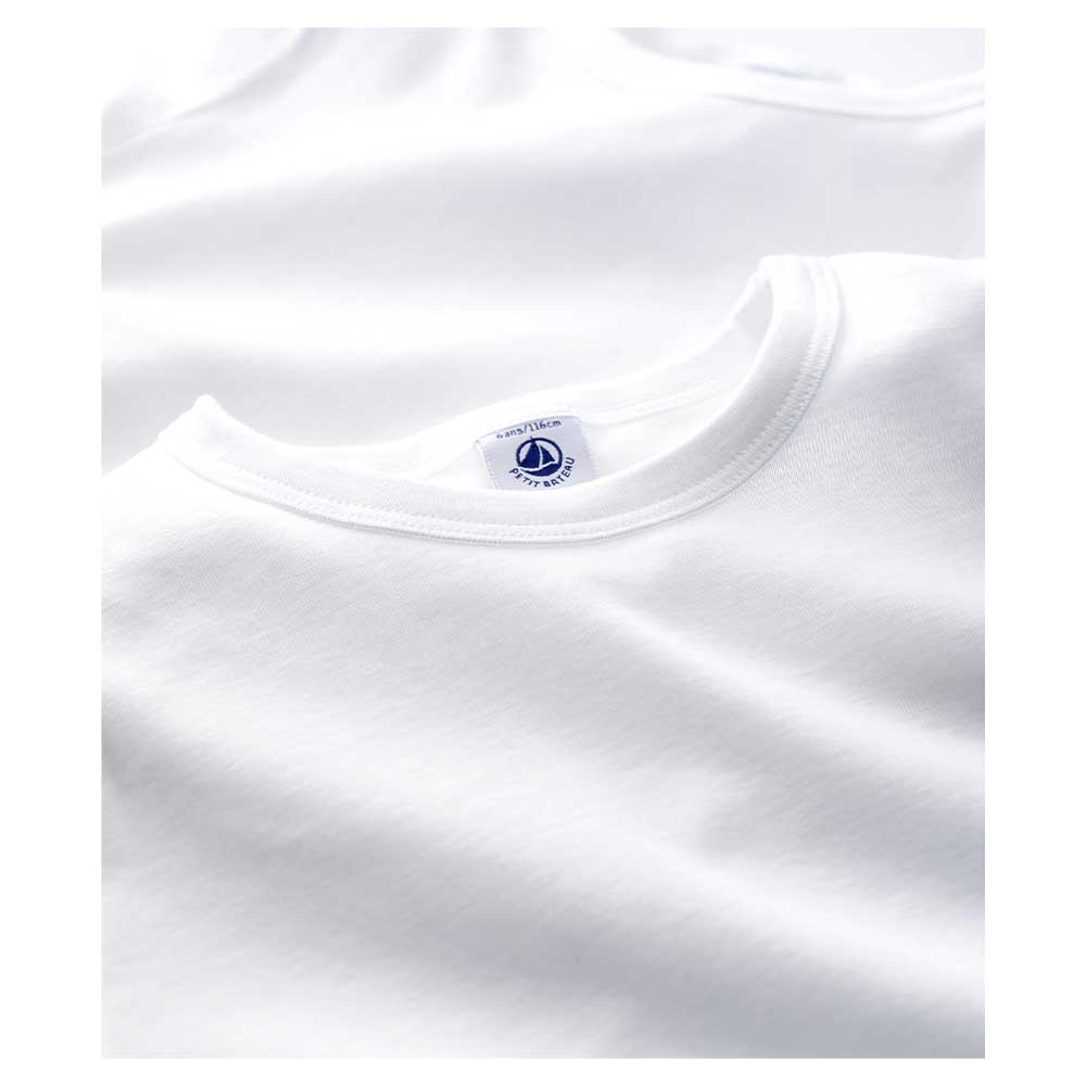 Petit Bateau Boy's Short-Sleeved T-Shirts - White - 2 Pcs