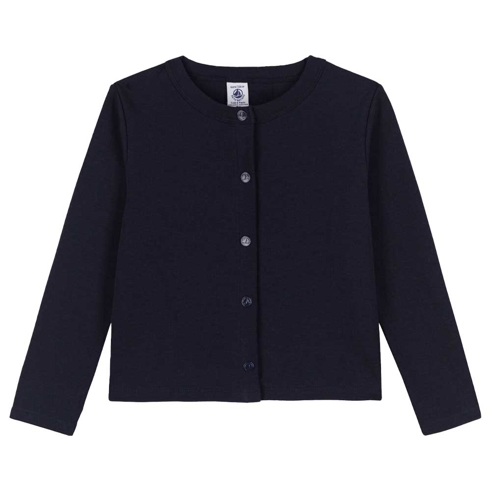 Petit Bateau Girl's Cotton Cardigan - Blue