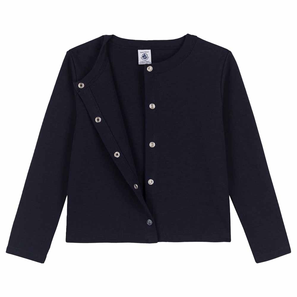 Petit Bateau Girl's Cotton Cardigan - Blue