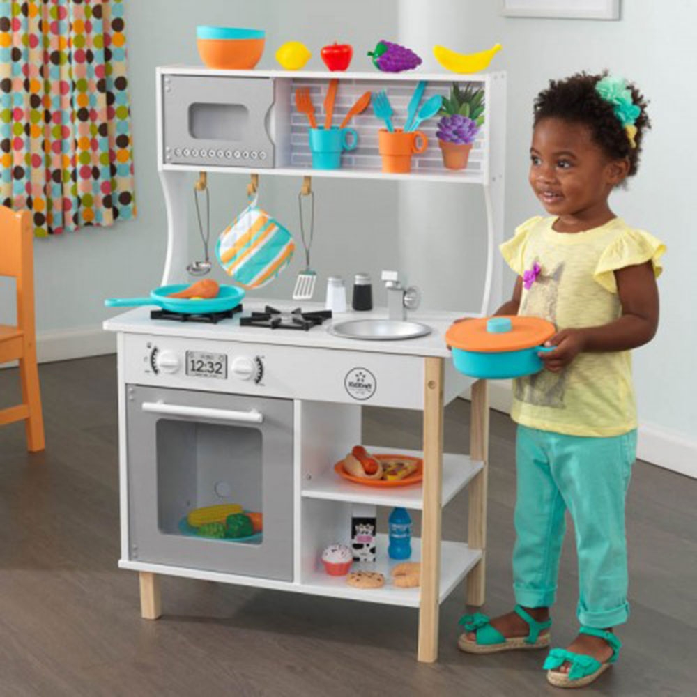 Kidkraft All Time Play Kitchen with  Accessories - 38 Pcs