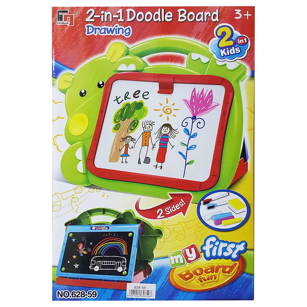 Tengjia - 2-In-1 Hippo Doodle Board - Green