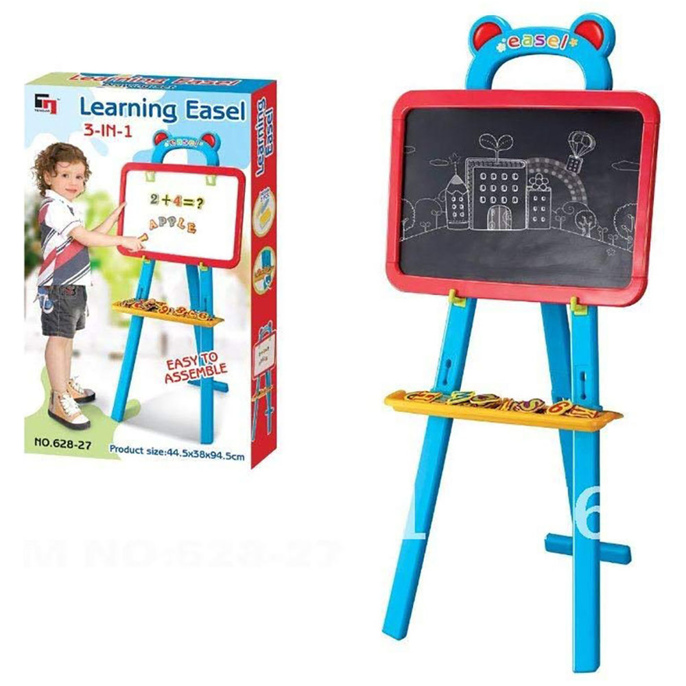 Tengjia - 3-In-1 Learning Easel - Blue/Red