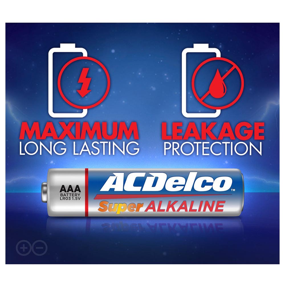 AC Delco - Alkaline Blister Card AAA Battery Pack Of 6