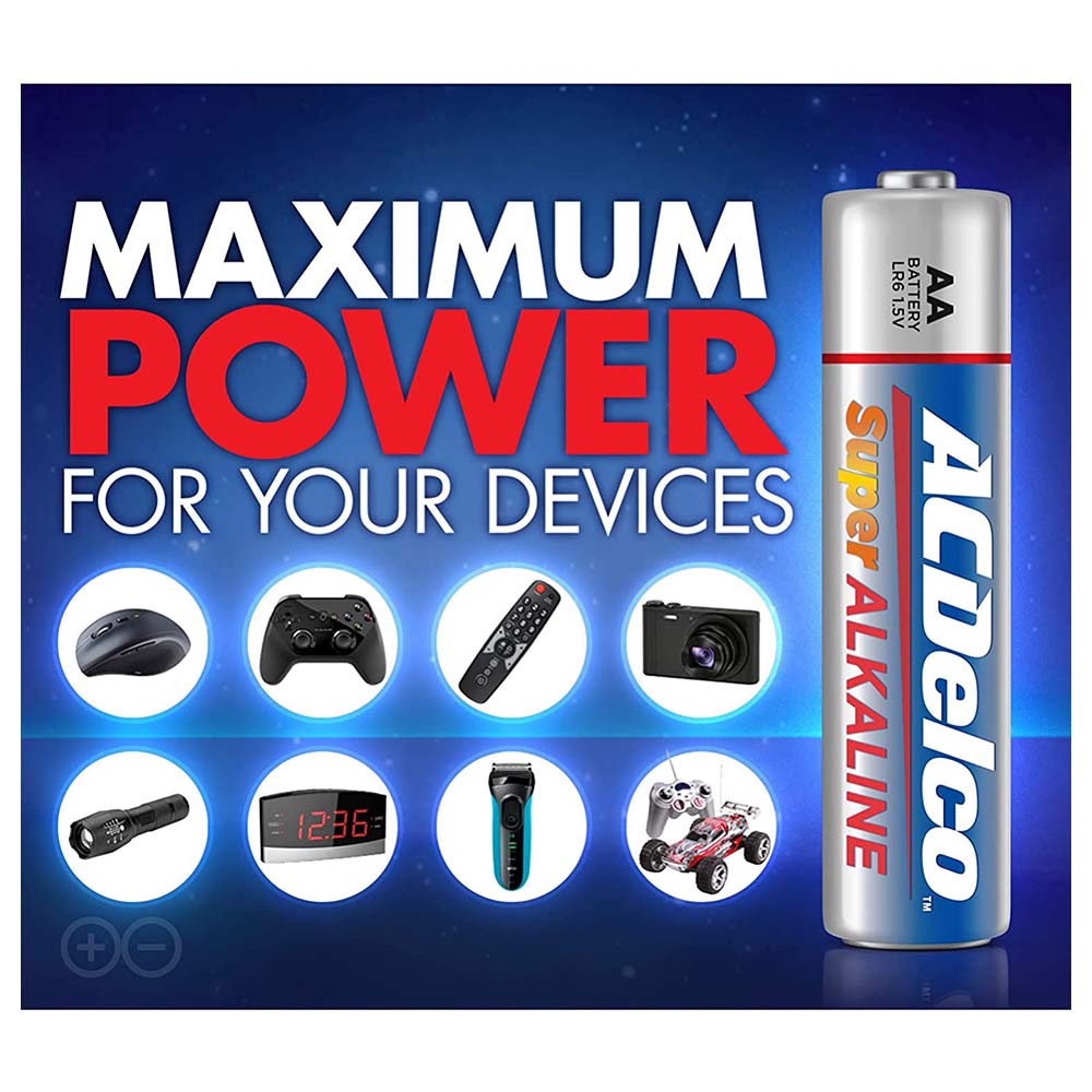 AC Delco - Alkaline Blister Card AA Battery Pack Of 24