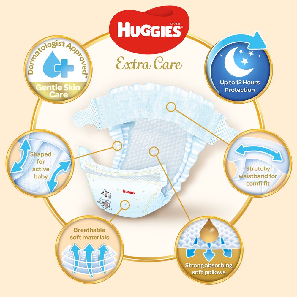 Huggies - Extra Care Diapers Size 3 4-9kg - 96pcs