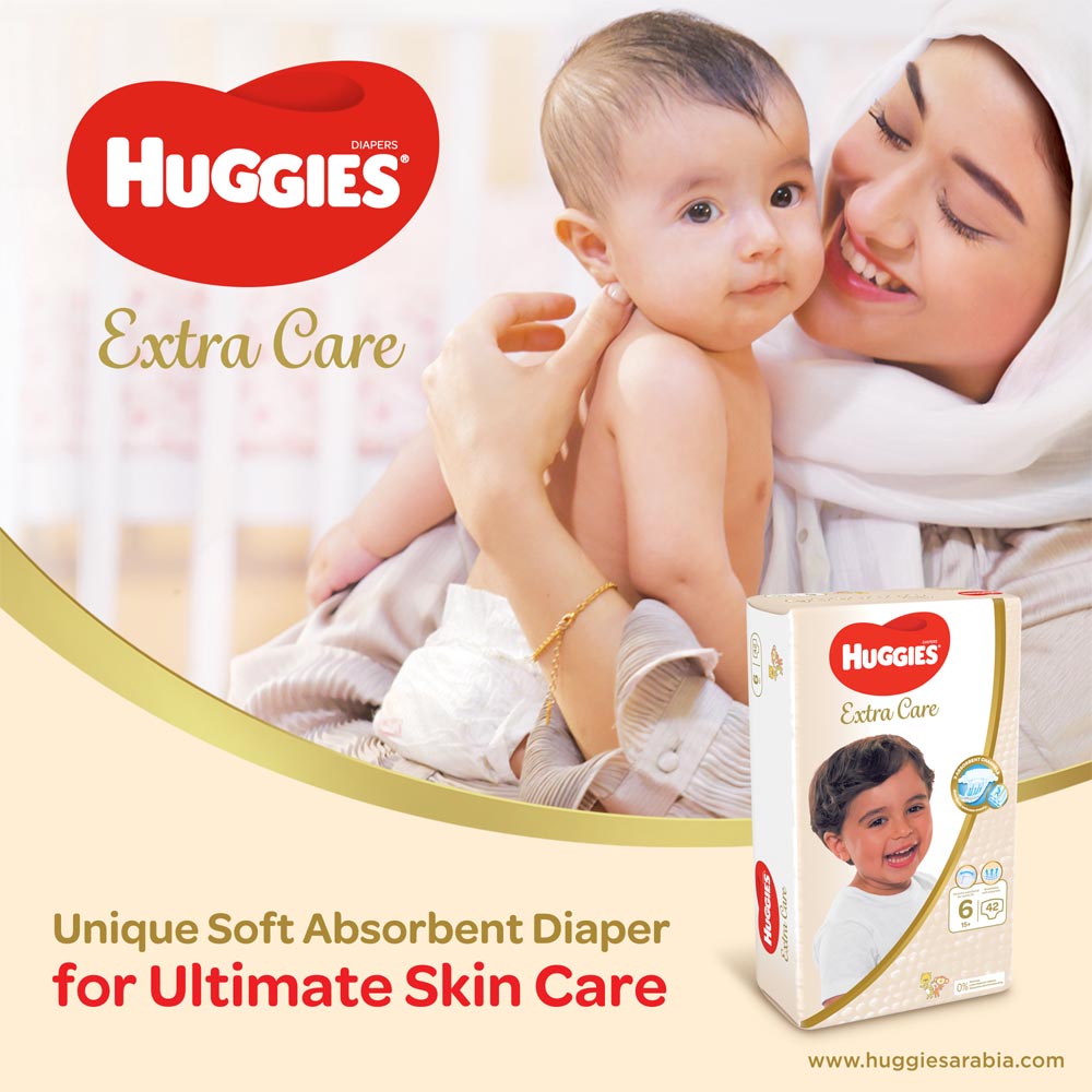 Huggies - Extra Care, Size 6, 15+ kg, Twin Jumbo Pack, 84 Diapers