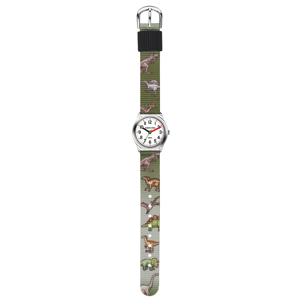 Jacques Farel Kids Dinosaur Polyester Strap HCC989 Quartz Watch