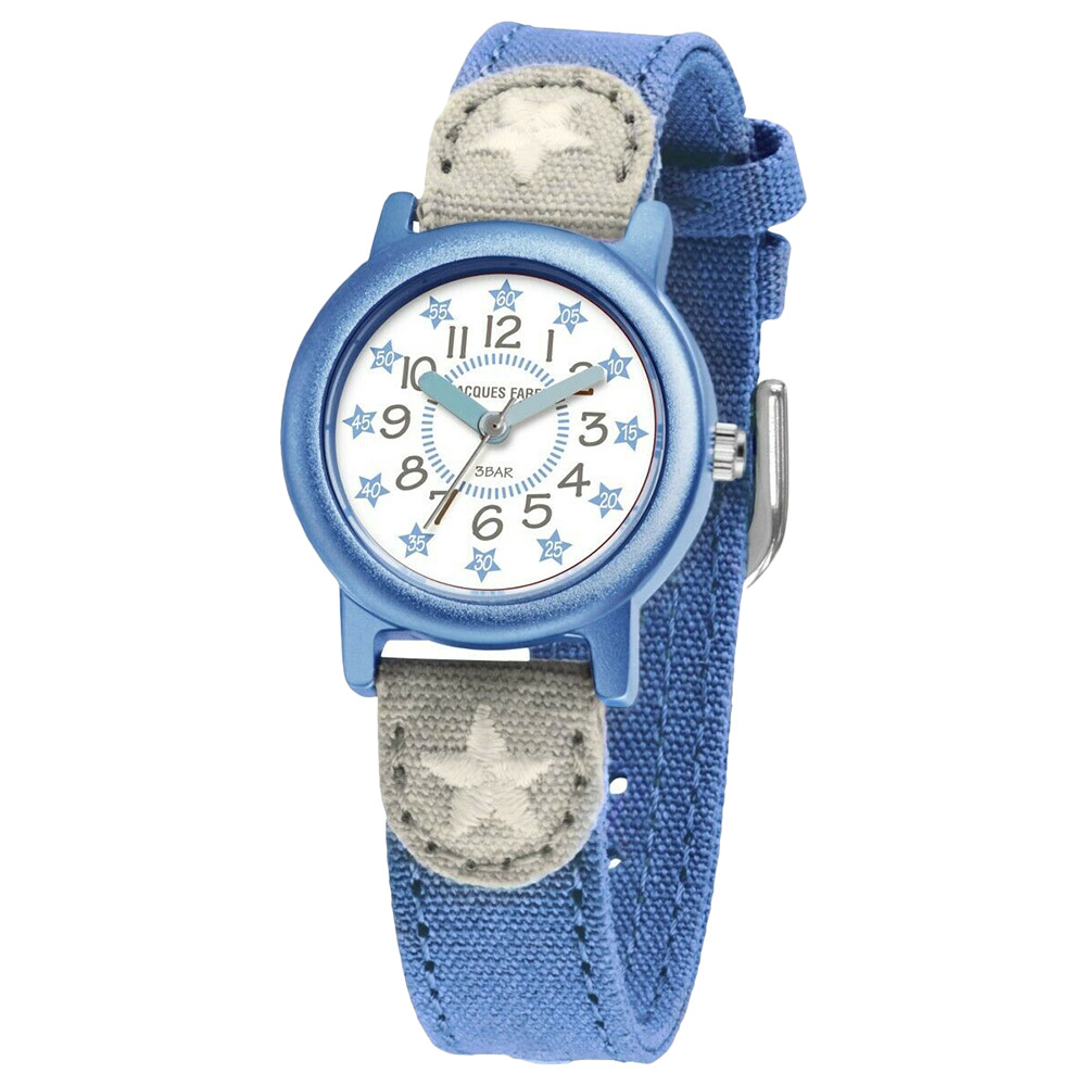 Jacques Farel Eco Kids Organic Cotton Stars Watch - Blue