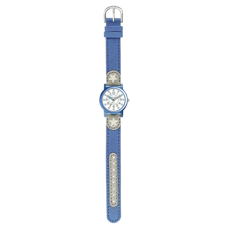 Jacques Farel Eco Kids Organic Cotton Stars Watch - Blue