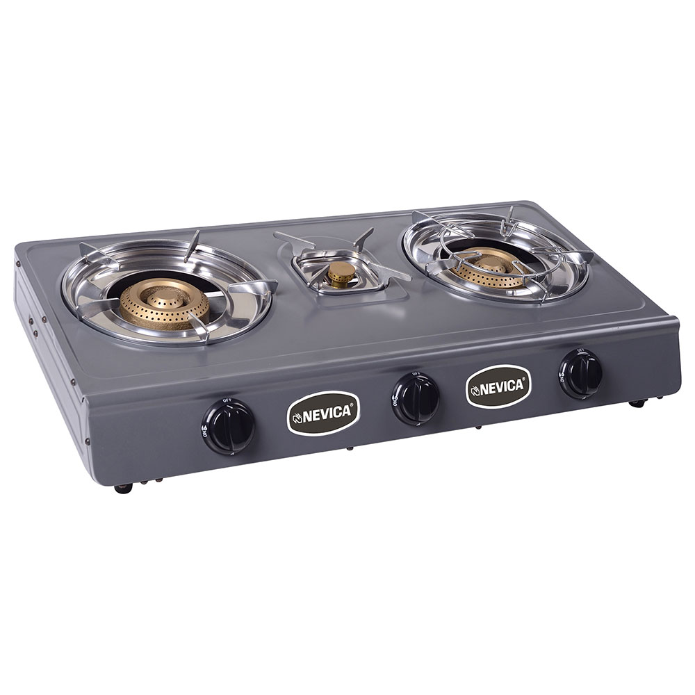 Nevica NV-843GS Double Burner Gas Stove - Grey