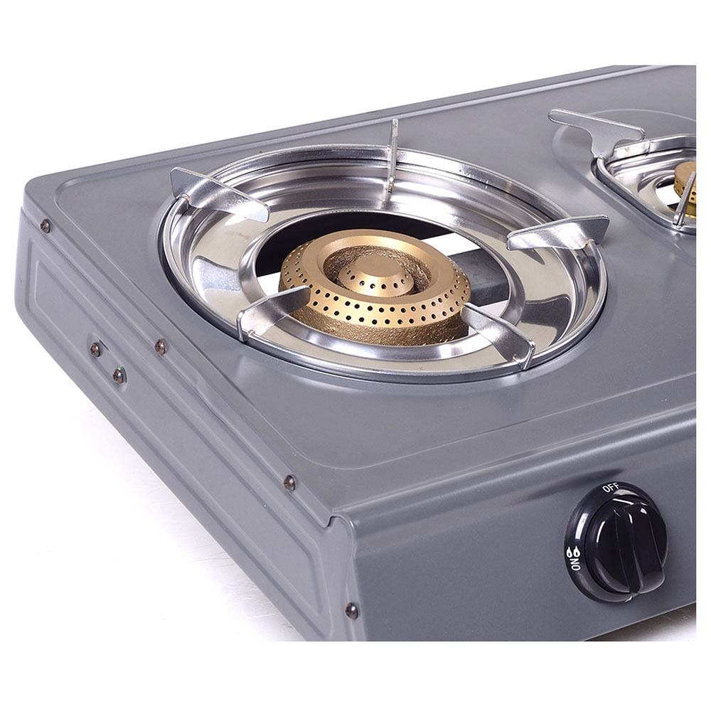 Nevica NV-843GS Double Burner Gas Stove - Grey