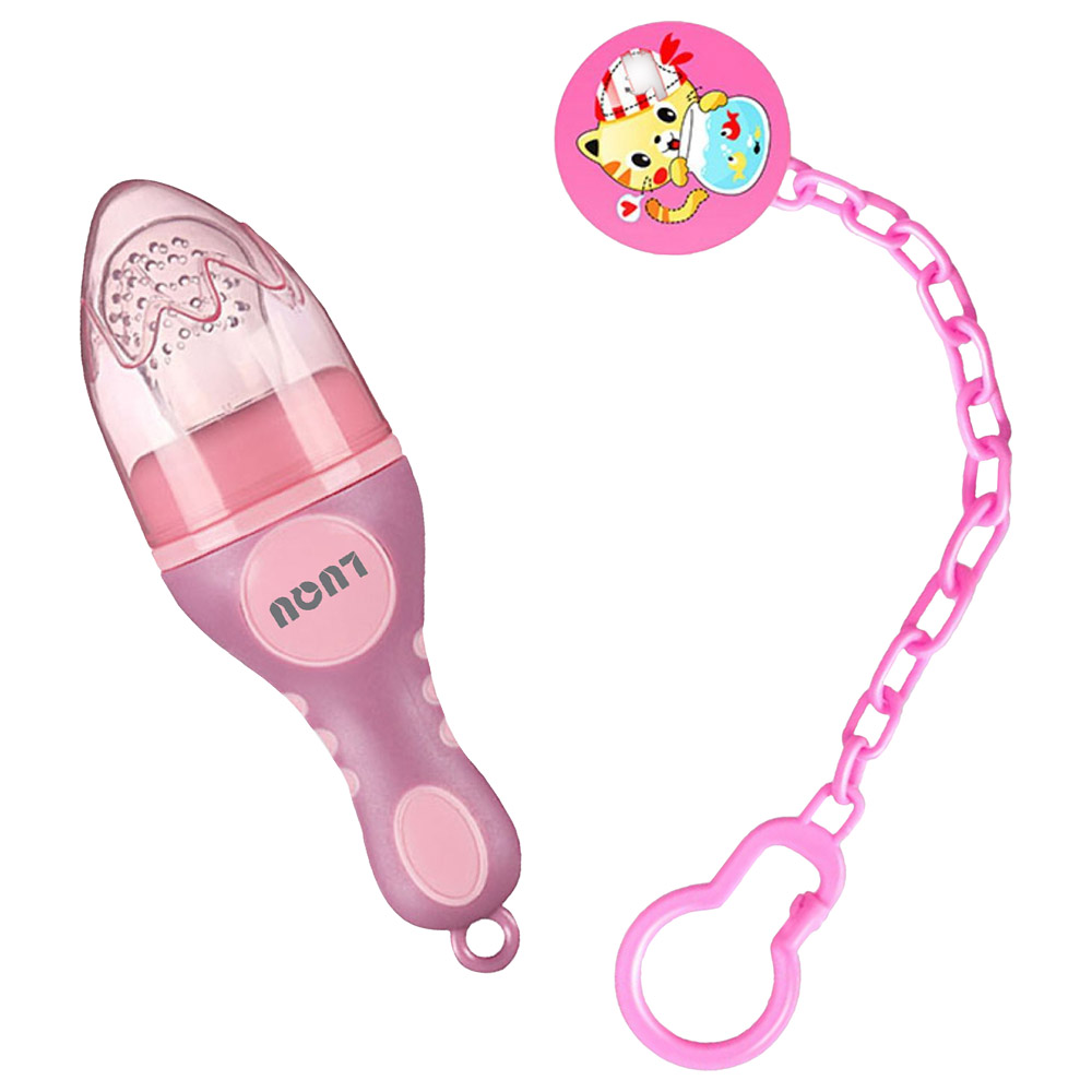 Luqu - Baby Food Feeder & Pacifier Clip - Pink