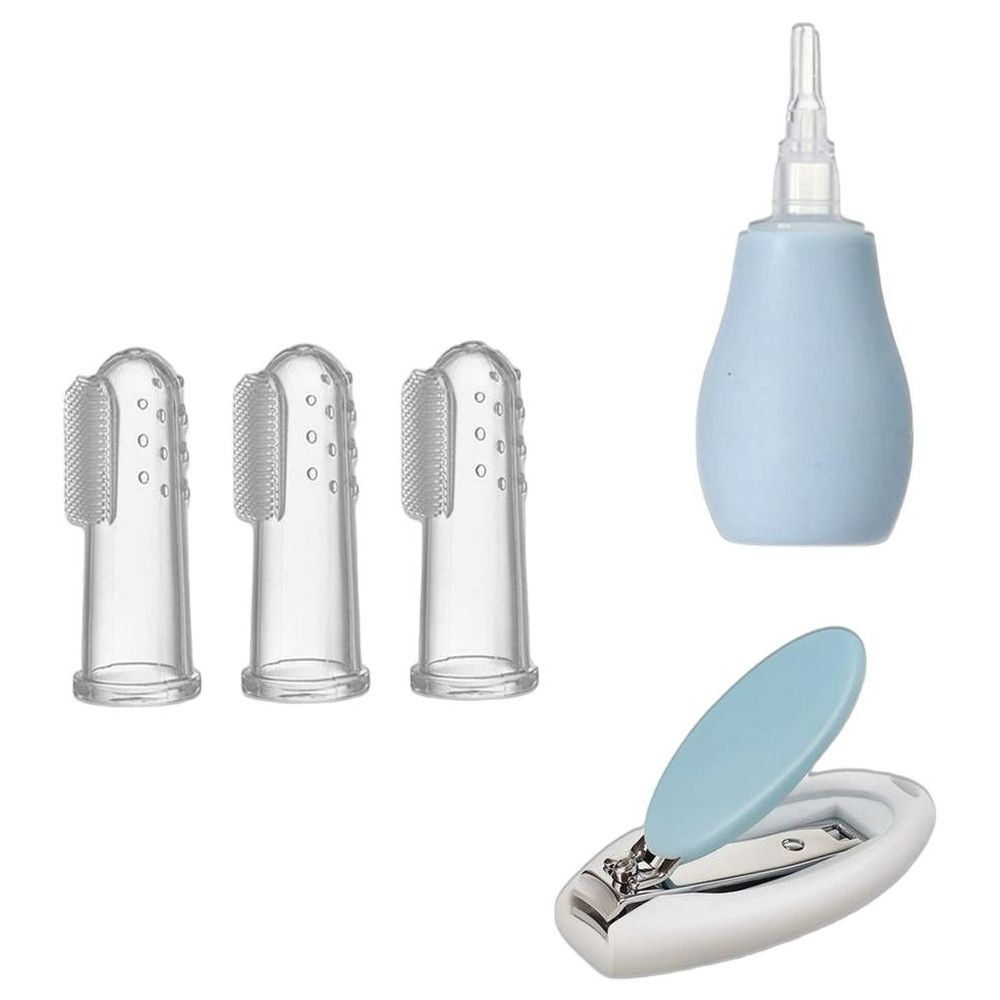 Luqu - Baby Care Kit - 3Pc-Convenient Healthcare Grooming Set - Blue