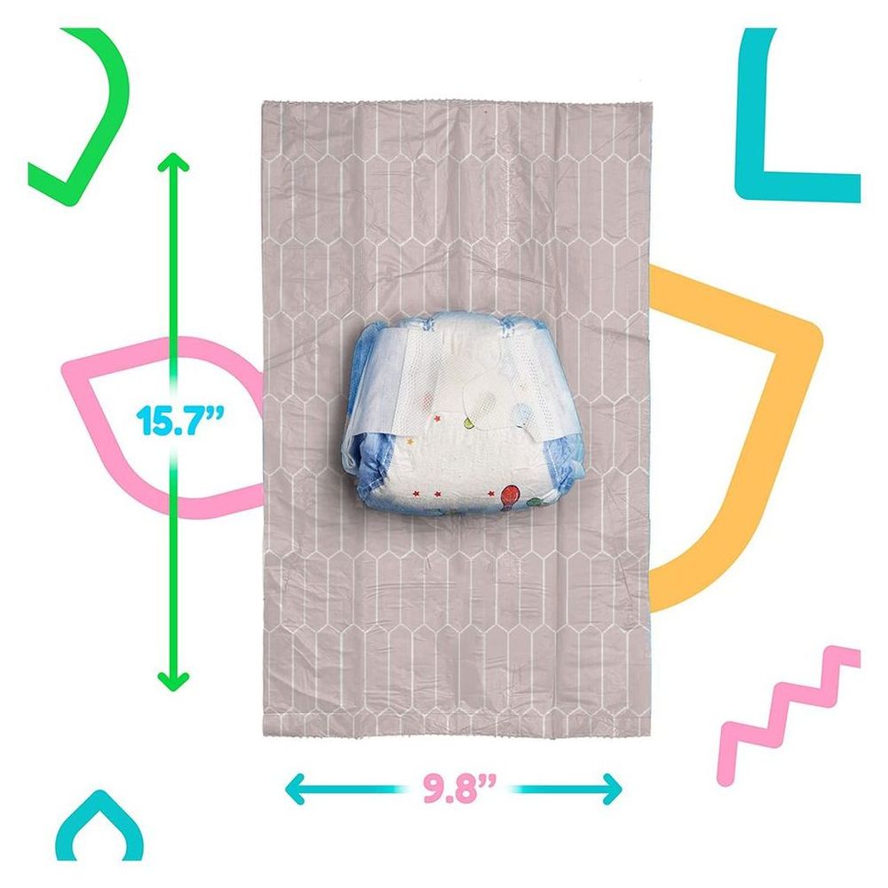 Luqu - Nappy Biodegradable-Disposable Bags | 4 Refill Rolls - Pink - Pack of 3