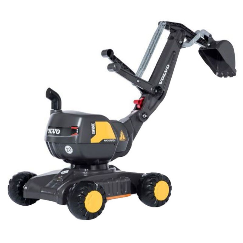 Rolly Toys - Volvo 360 Deg Rotating Digger Ride-On And CAT Wheel Barrow