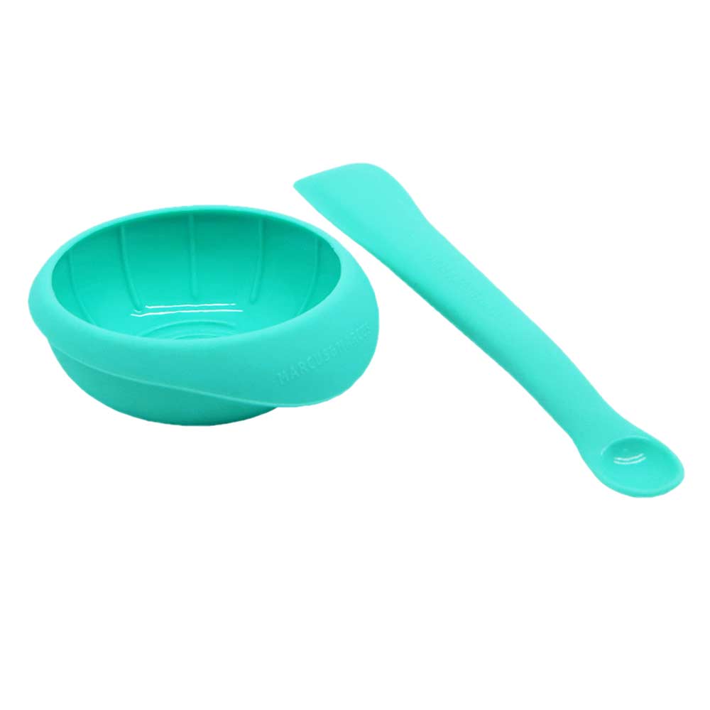 Marcus & Marcus Silicone Food Masher Spoon & Bowl Set- Blue