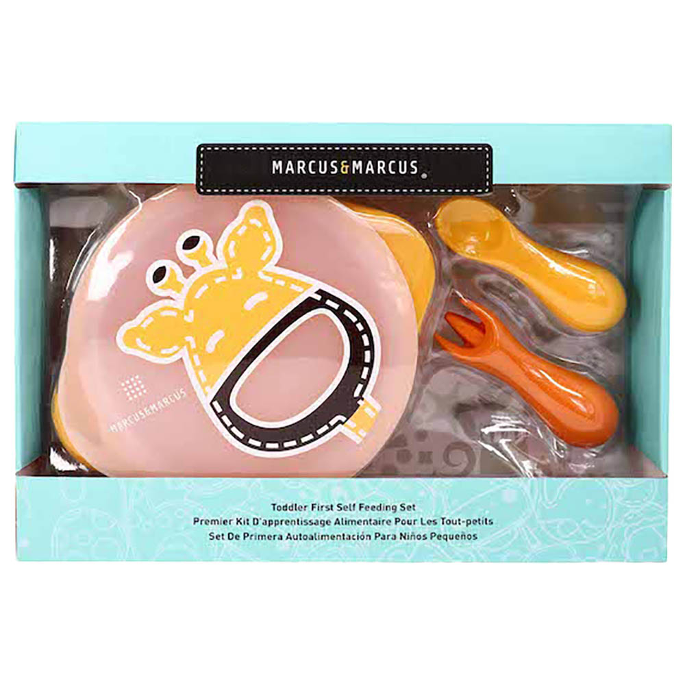 Marcus & Marcus Silicone Toddler First Self Feeding Gift Set - Lola