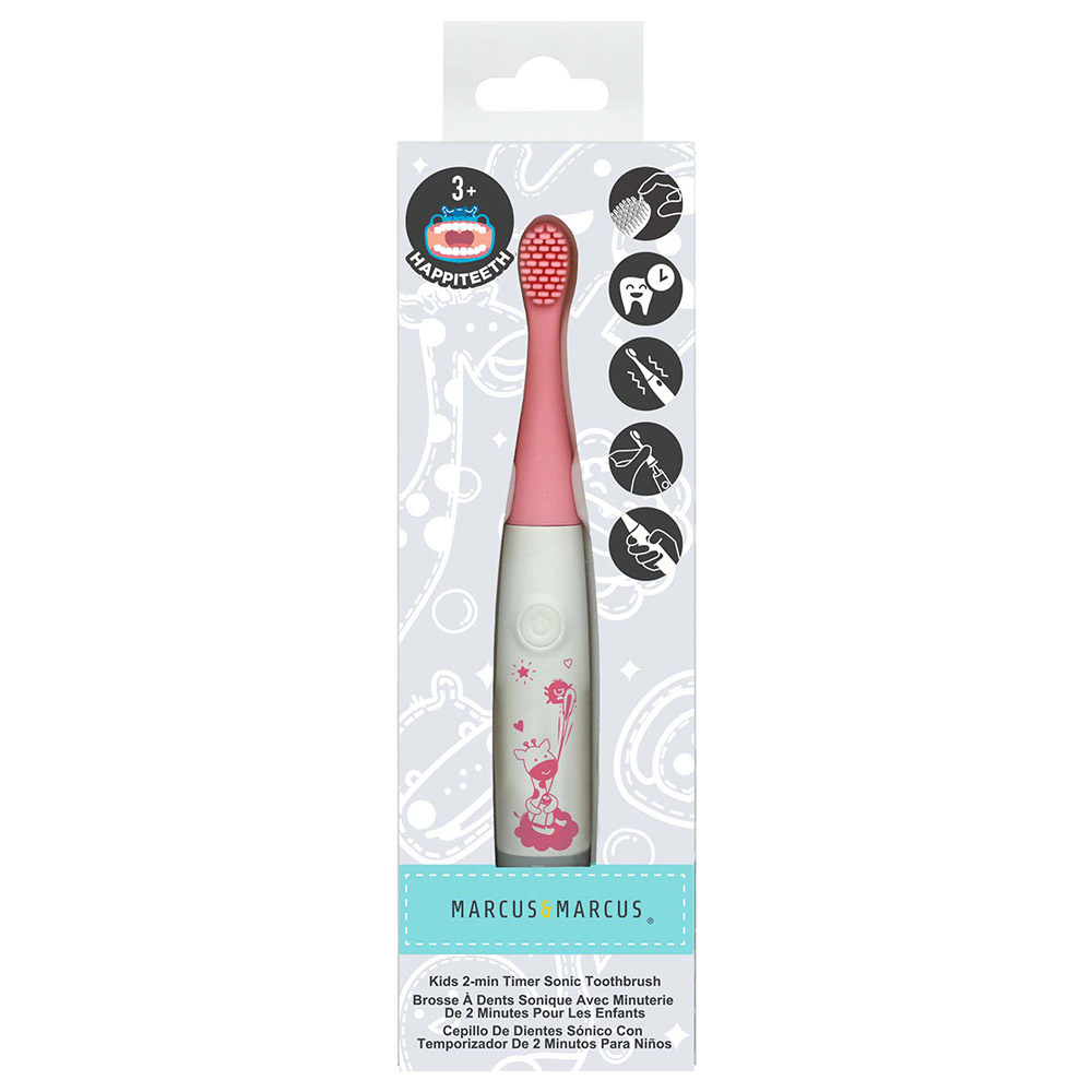 Marcus & Marcus - Kids Sonic Silicone Toothbrush - Pink