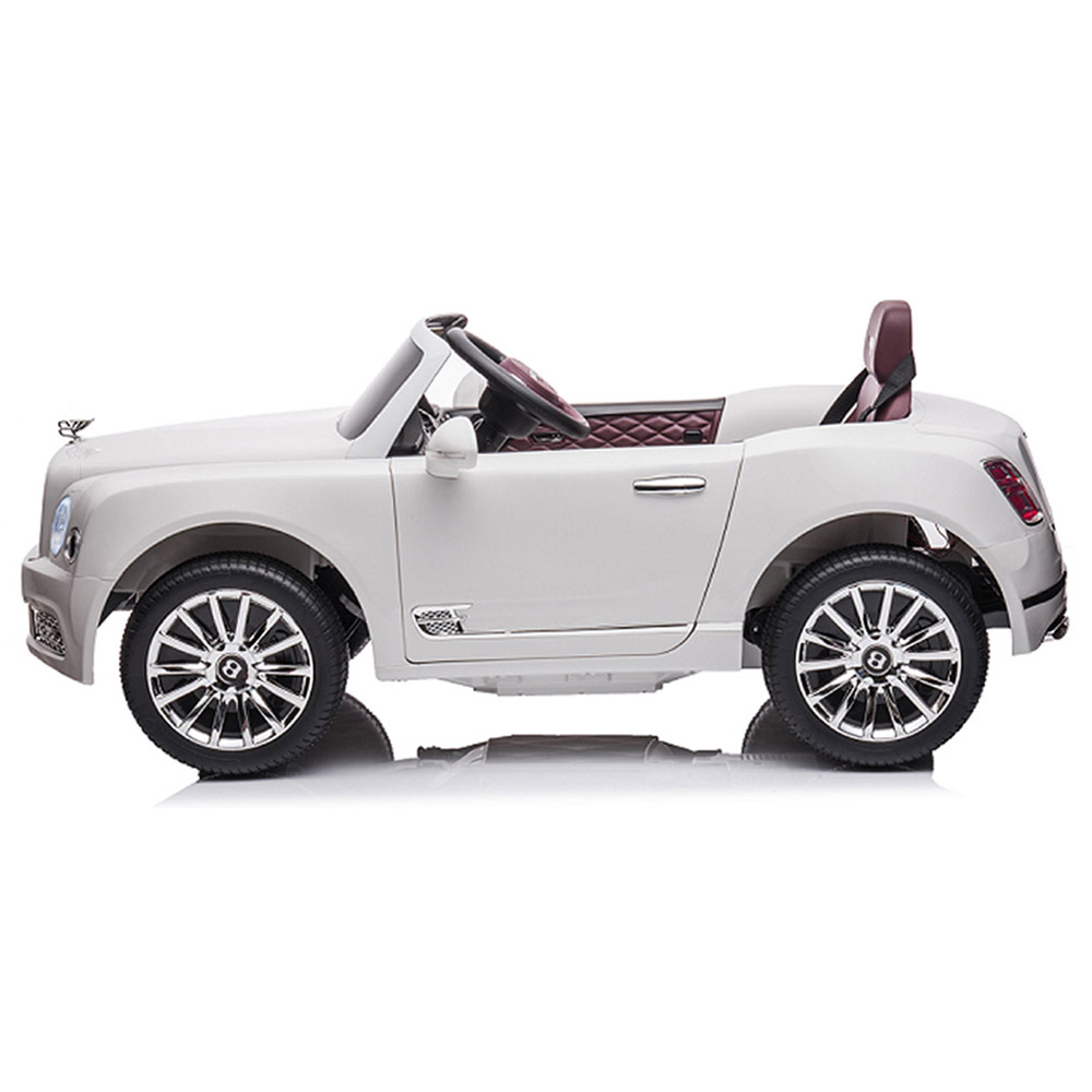 Bentley - 12V Mulsanne Ride On Car - White 