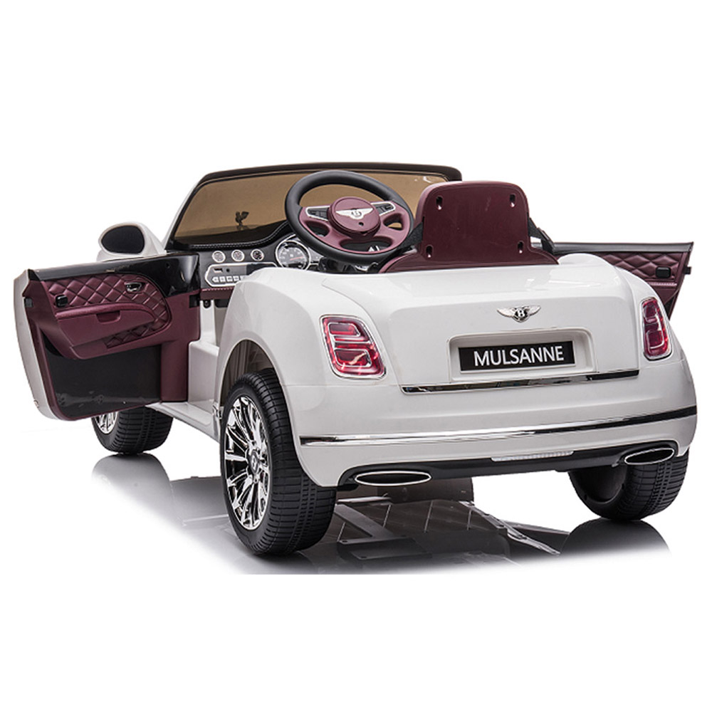 Bentley - 12V Mulsanne Ride On Car - White 
