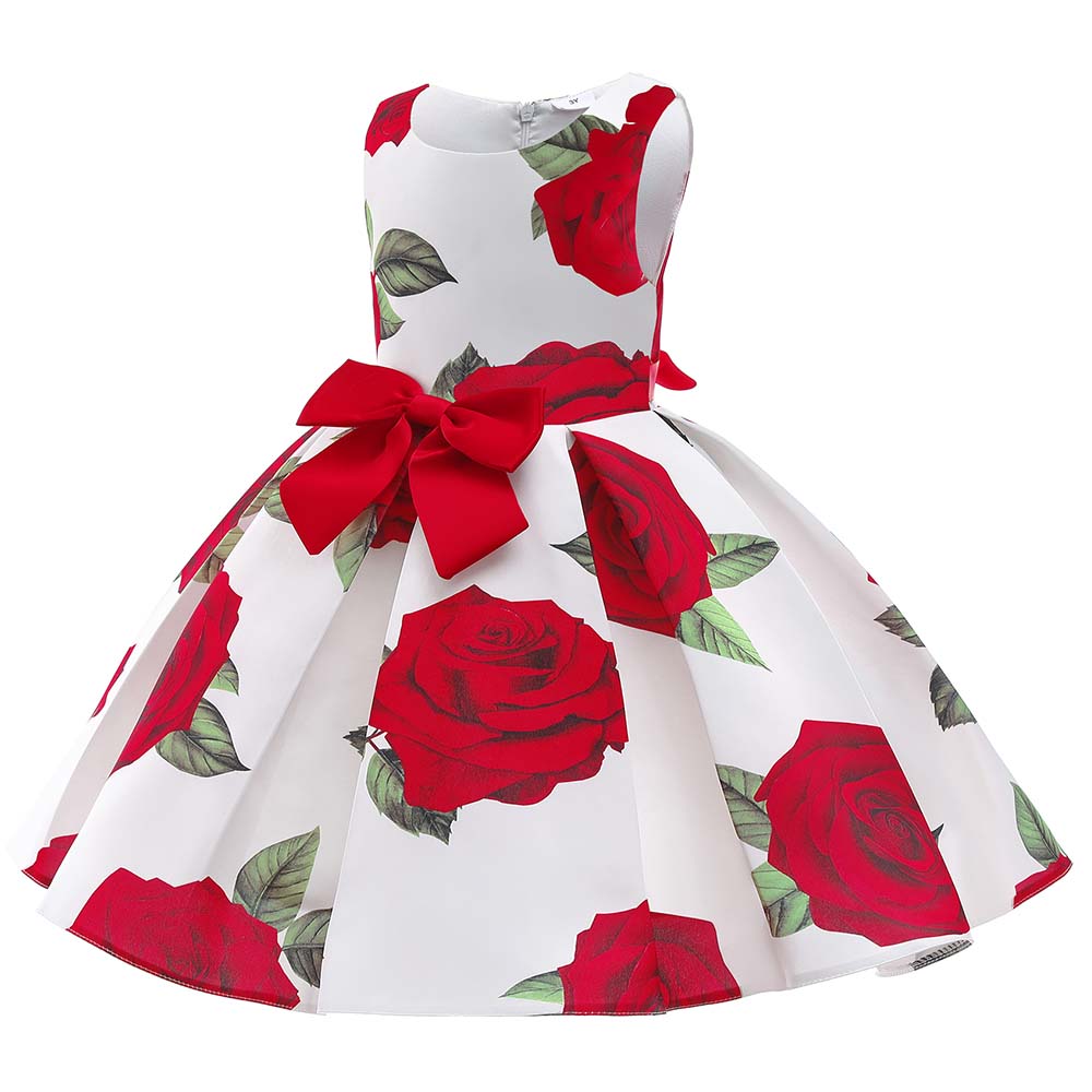 Sugar Rush Round Neck Sleeveless Party Dress - Red