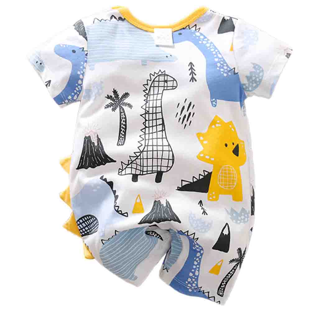 Sugar Rush Round Neck Short Sleeves Romper - White