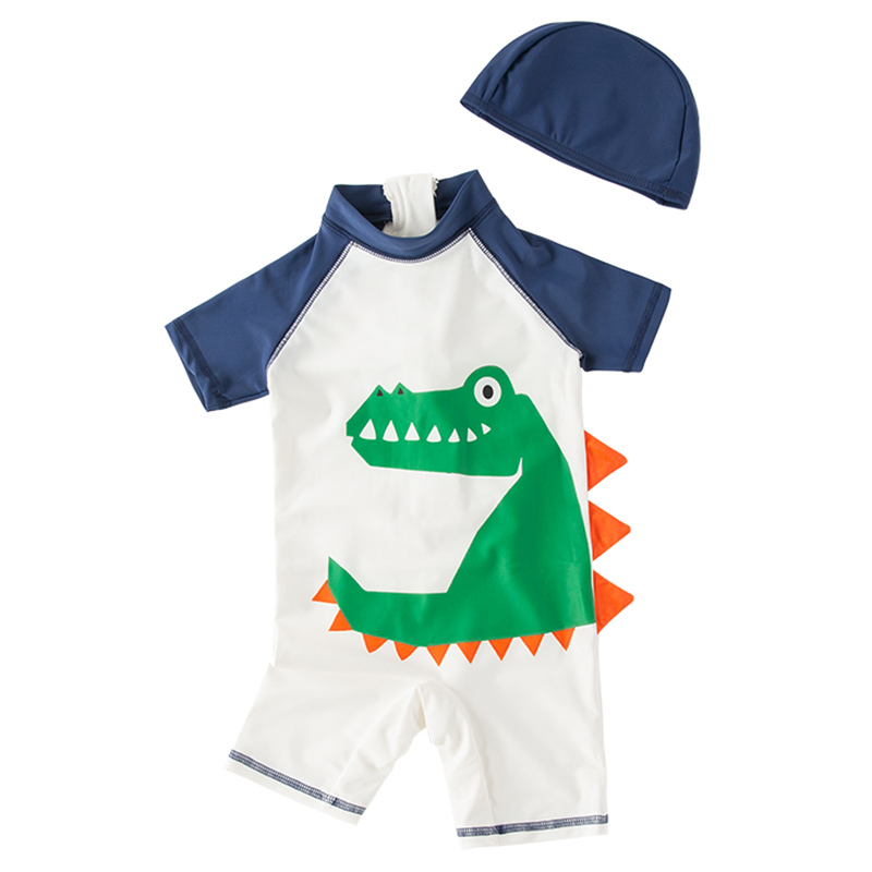Sugar Rush Croc Printed Round Neck Short Sleeves Swimwear