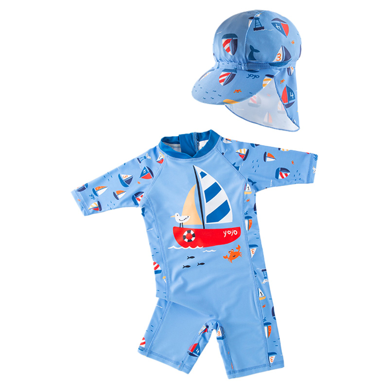Sugar Rush Printed Body Short Sleeves Swimwear_12m-6y - Blue