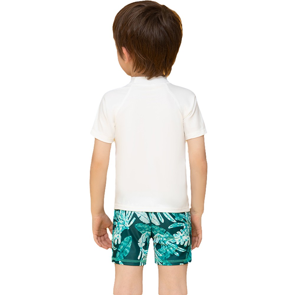 Sugar Rush T-shirt & Shorts Swimwear - White - 2 Pcs