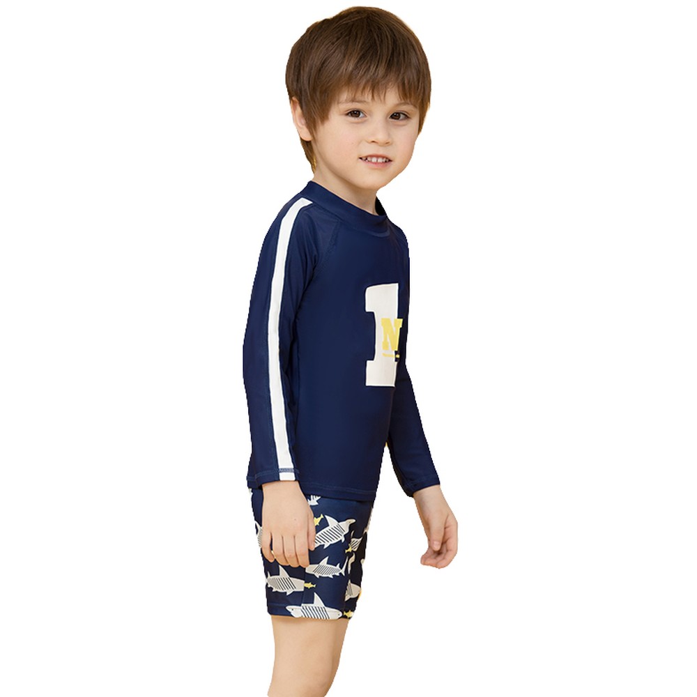 Sugar Rush T-shirt & Shorts Swimwear - Navy Blue - 2 Pcs